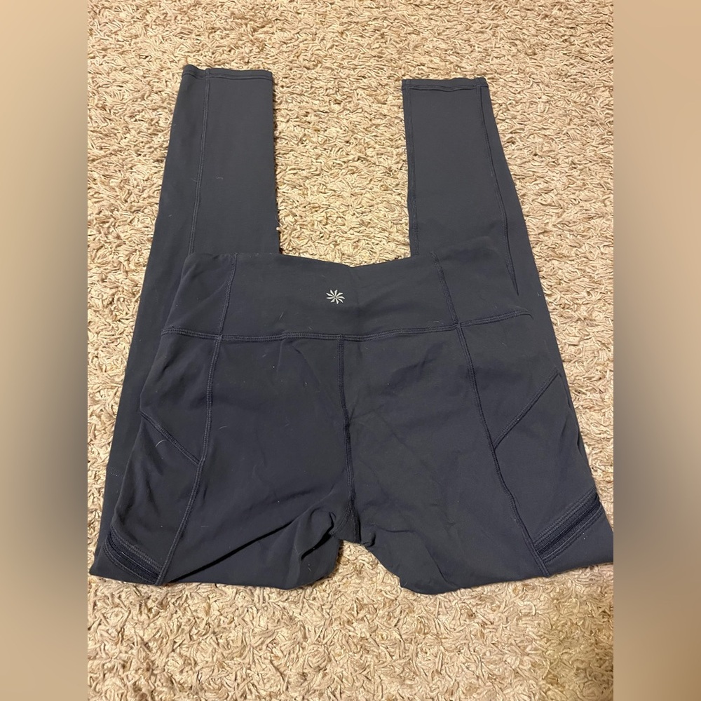 Athleta Dark Leggings with Logo